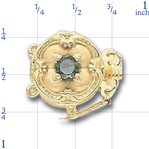 81032 Green Tourmaline Bracelet Slide Clasp 